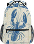 Krafig Retro Lobsters Starfish Boys Girls Kids School Backpacks Bookbag, School Bag Travel