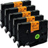 NEOUZA Compatible Label Tape for Brother - Black on Fluo Orange - tzeB31 - 12mm x 5M (5)