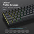 Fogruaden Blank Keycaps, Thick PBT Cherry Profile, Minimalist Grey Black Keycaps Set with 7U Spacebar for Mechanical
