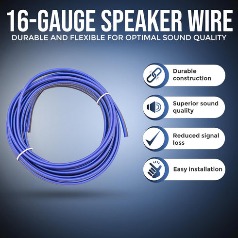 Elite Audio Base Series Amplifier Install Kit - 2000W Max Power, 4-Gauge, Mini ANL Fuse, 17ft 2-Ch RCA Cable, 16-Gauge