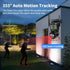 Dual Lens WiFi Security Camera Outdoor, PTZ Auto Tracking, HOM Security Surveillance System, Night Vision, 24/7