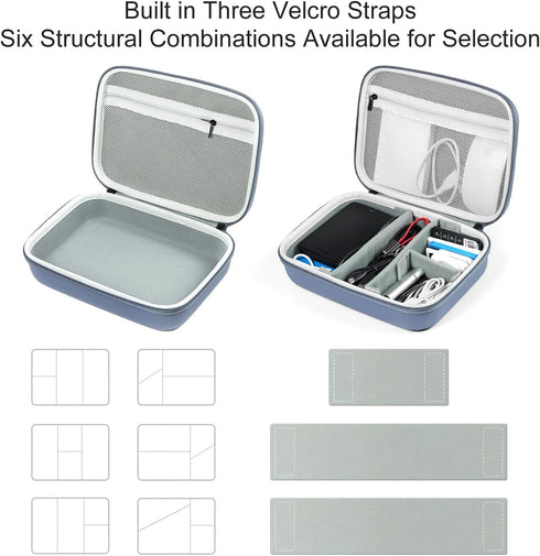 EVA Electronic Accessories Storage Case, Large Shockproof Waterproof Bag for Electronics Organizer, Portable Cable