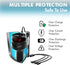 Retractable Car Charger 5 in 1 with Voltage Monitoring LED Display, 18W Car Phone Charger with Built-in Retractable