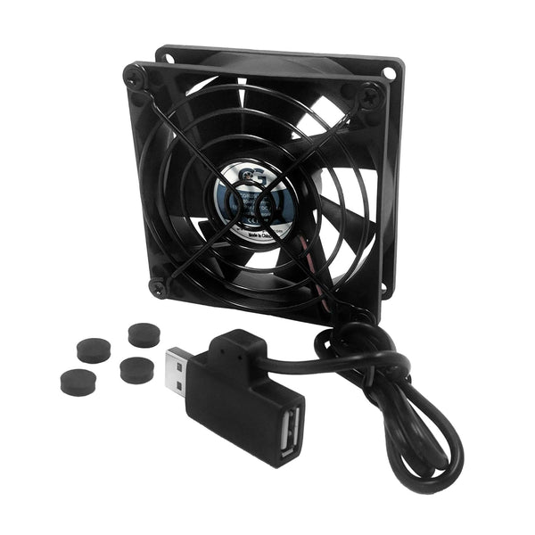 Coolerguys Single USB Fan for PlayStation, Xbox, Receivers, Roku - 80mm