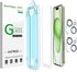 amFilm OneTouch 2+2 Pack for iPhone 15 Plus 6.7" Screen Protector, Tempered Glass with Camera Lens Protector