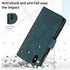 Asuwish iPhone Xs Max Wallet Case: Leather Flip Zipper, Card Holder, Tempered Glass Protector, Wrist Strap - Green.