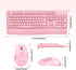 MEETION Wireless Keyboard and Mouse, Full-Sized Cordless Keyboard Mouse with 3 DPI Adjustable USB A and USB C Adapter,