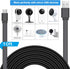 Power Extension Cable for Wyze Cam, WyzeCam Pan, Kasa Cam, Nest-Cam Indoor, 10Ft Flat Micro USB Charging Cord