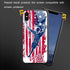 iPhone XR Case - Lacrosse American Flag Graphic for Girls, Shockproof Anti-Scratch Hard PC Back, Picture Pattern Design.