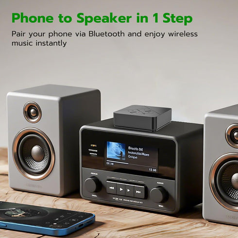 Ultrbeka 2026 6.0 3.5mm/RCA, Bluetooth Receiver for Home Stereo with Bluetooth Adapter for Stereo Receiver, Amplifier