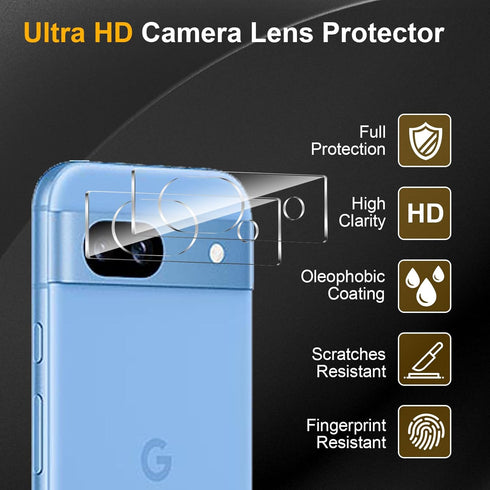 3 Pack Privacy Screen Protector for Google Pixel 8a with Camera Lens Protector, Anti Spy