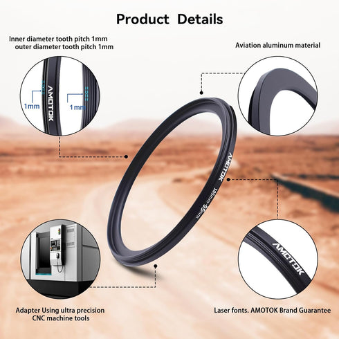 105mm to 95mm Camera Lens Adapter, Step-Down Ring for 95mm Filter Accessories