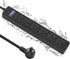 Outdoor Power Strip Waterproof, 6 Outlets, Garden Weatherproof Surge Protector, 6FT Extension Cord, Black