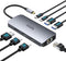 USB C Docking Station for Dual Monitor, Selore Triple 4K Display with 2 HDMI, DisplayPort, 100W PD Charging, USB 3.0