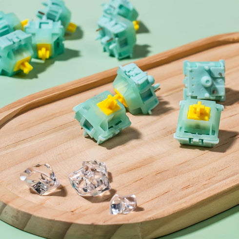 Gateron Goldenrod Yellow Pro Switches, 5-Pin 55gf RGB LED Factory Pre-lubed Linear Switch for Mechanical Gaming