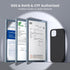 ORNARTO iPhone 15 Case 6.1" - Slim Liquid Silicone, 3 Layers, Soft Gel Rubber, Anti-Scratch, Shockproof, Black.