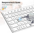 TIETI 2.4G Wireless Bluetooth Keyboard Rechargeable, Stainless Steel Ultra Slim Full Size Keyboard with Numeric Keypad
