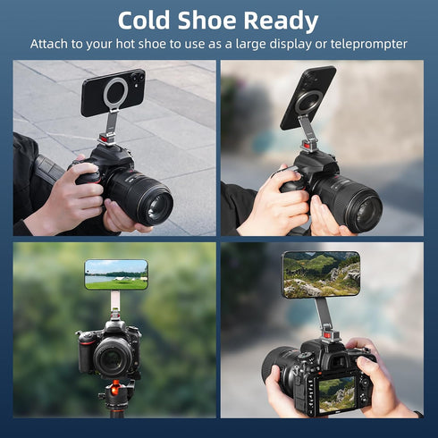 BRDRC 1/4" Cold Shoe Phone Mount with Arca Port, Tripod Mount for MagSafe Magnetic Hot Shoe Adapter with Screw Hole