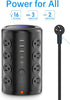 Surge Protector Power Strip 10 FT Cord, TenTrend Tower with 16 Outlets and 5 USB Ports for Home Office