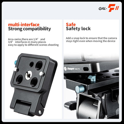 Fotopro DSLR Camera L Bracket, Vertical Horizontal Conversion Tripod Quick Release Plate for DSLR Camera