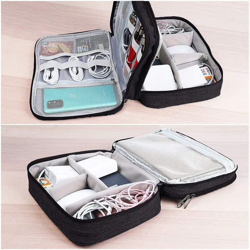 Jelly Comb Electronics Organizer Bag for Travel, Waterproof Cable Storage for Charging Cables, Power Bank, iPad