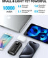 AYEWAY 10,000mAh Mini Portable Charger with Built-in Cable, USB C Fast Charging Power Bank with 4 Outputs, External