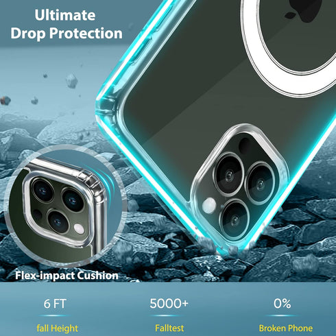 Clear Magnetic Case for iPhone 11, Mag-Safe Wireless Charging, Soft Silicone TPU Bumper Cover