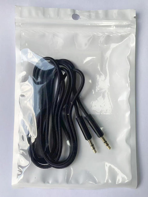 3.5mm Aux Audio Cable 5ft, Nylon Braided Auxiliary Cord for Headphone, Car Audio, Laptop, Smartphone, Home Stereos