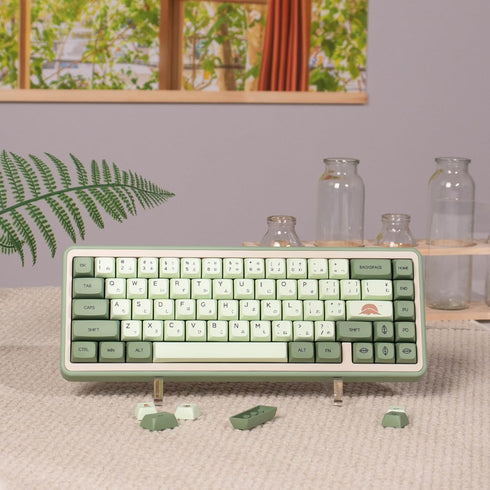 Sumgsn PBT DYE-SUB Matcha Keycaps, XDA Profile 124 Keys Fit for 60% 65% 95% Cherry MX Switches Mechanical Keyboard