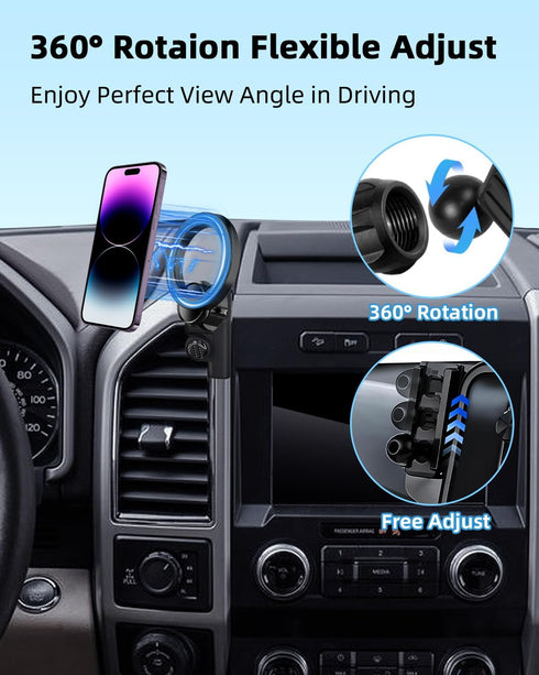 PZK F-150 F150 2015 2016-2018 2019 2020 360 Car Phone Mount for Ford Accessories Custom Air Vent Compatible