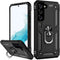 IKAZZ Galaxy S22 Case, Military Grade Shockproof Heavy Duty Protective Phone Case with Magnetic Kickstand - Black