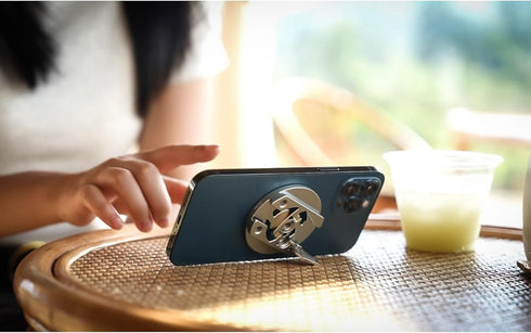LEOFOTO PM-01 1/4" 3/8" Magnetic Plate for Phones, Phone Stand with Hidden Tool, and Screw Hole, ARRI and Arca