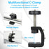 UTEBIT C-Clamp with Mini Ball Head, Desk Clamps Set Aluminum with 1/4 Thread Hole, C-Clamp Mount 360 Degree Rotation