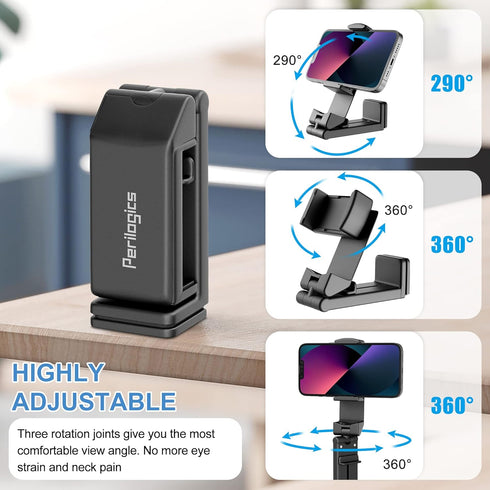 Perilogics 360 Airplane Phone Holder Mount Universal in Flight Hands Free Viewing with Multi-Directional Dual Degree