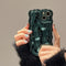 3D Meteorite Bubble Pattern Electroplate Plating Glitter Curly Wavy Frame Glossy Case for iPhone 13, Soft TPU
