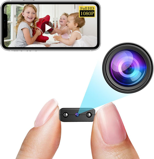 Smallest Hidden Camera Wifi Detector - Wireless HD1080P Baby Monitor Camera for Home, Nanny Cam, Mini Spy Camera