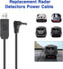 Radar Detector Power Cable for Cobra RAD350 380 450 480i 700i XRS9370 955 5300 9940