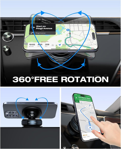NIYEVN Car,360Adjustable Suction Cup Phone Mount,Magnetic Phone Holder for Vacuum Suction Phone Mount