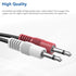 3.5mm Stereo Male to Dual 3.5mm Mono Male Audio Cable, 3ft TRS Male to 2 x TS Male Y Breakout Splitter Adapter