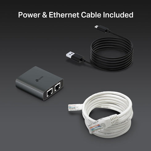 TP-Link 1 2, 1000 Cat8/7/6/5e/5, EH210 Ethernet Splitter to Mbps High Speed Dual-Port Internet Splitter, Compatible w/