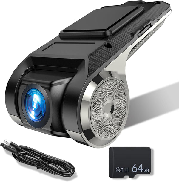 METEESER USB Car DVR Camera Video Recorder, USB Dash Cam, WDR Full HD