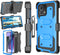 Njjex for Moto G Stylus 2023 5G Case, Shockproof Heavy Duty Holster with Built-in Screen Protector, Blue