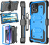 Njjex for Moto G Stylus 2023 5G Case, Shockproof Heavy Duty Holster with Built-in Screen Protector, Blue