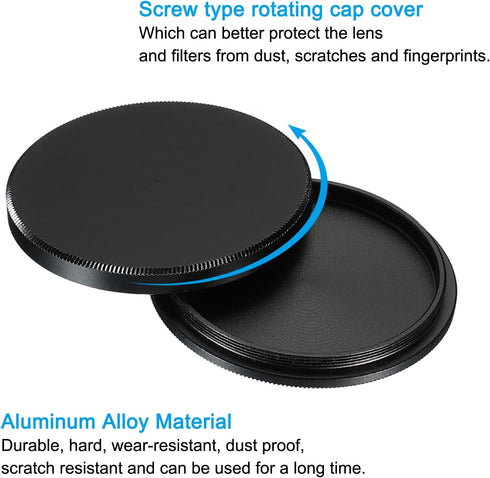PATIKIL 40.5mm Lens Cap - 1pcs Universal Lens Filter Stack Cap Cover with Cleaning Cloth for Photography