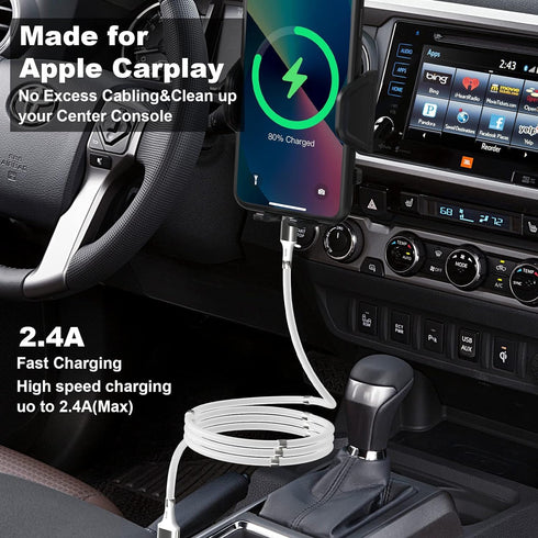 Innovative Magnetic Charging Cable (3.3ft) Tangle-Free with Magnets for Easy Storage, Fast Charger for iPhone 14 to 6
