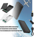 WikoNasc 18650 Set Rechargeable Battery Banks Modulars Build Fast Charging Double Ports LED Monitor ABS Texture