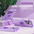 IDweel iPhone 15 Pro Max Case: 2-in-1 Shockproof with Screen Protector, 360° Ring Holder, Camera Lens Protector, Purple.