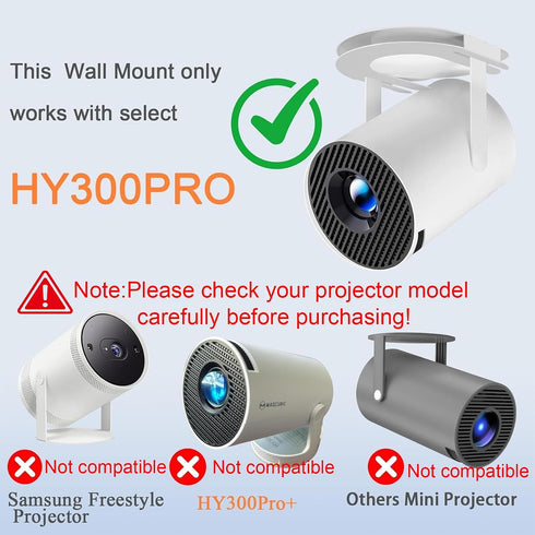 Freejia HY300 300PRO Wall Mount Compatible with Only PRO Mini Projector Ceiling Mount,HY Accessories Wall Mount Stand