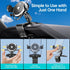 Tirmrin 360 Dashboard Car Phone Holder, Universal Rotation Dash Phone Mount for Car, Multifunctional Dashboard Clip