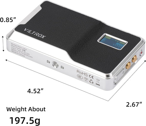 VILTROX 6000mAh RGB Video Light, Bluetooth Control On Camera Video Light, All Metal RGB Portable LED Photography